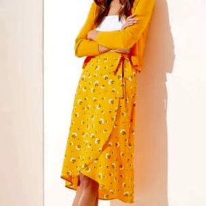 LOFT Wrap Midi Skirt